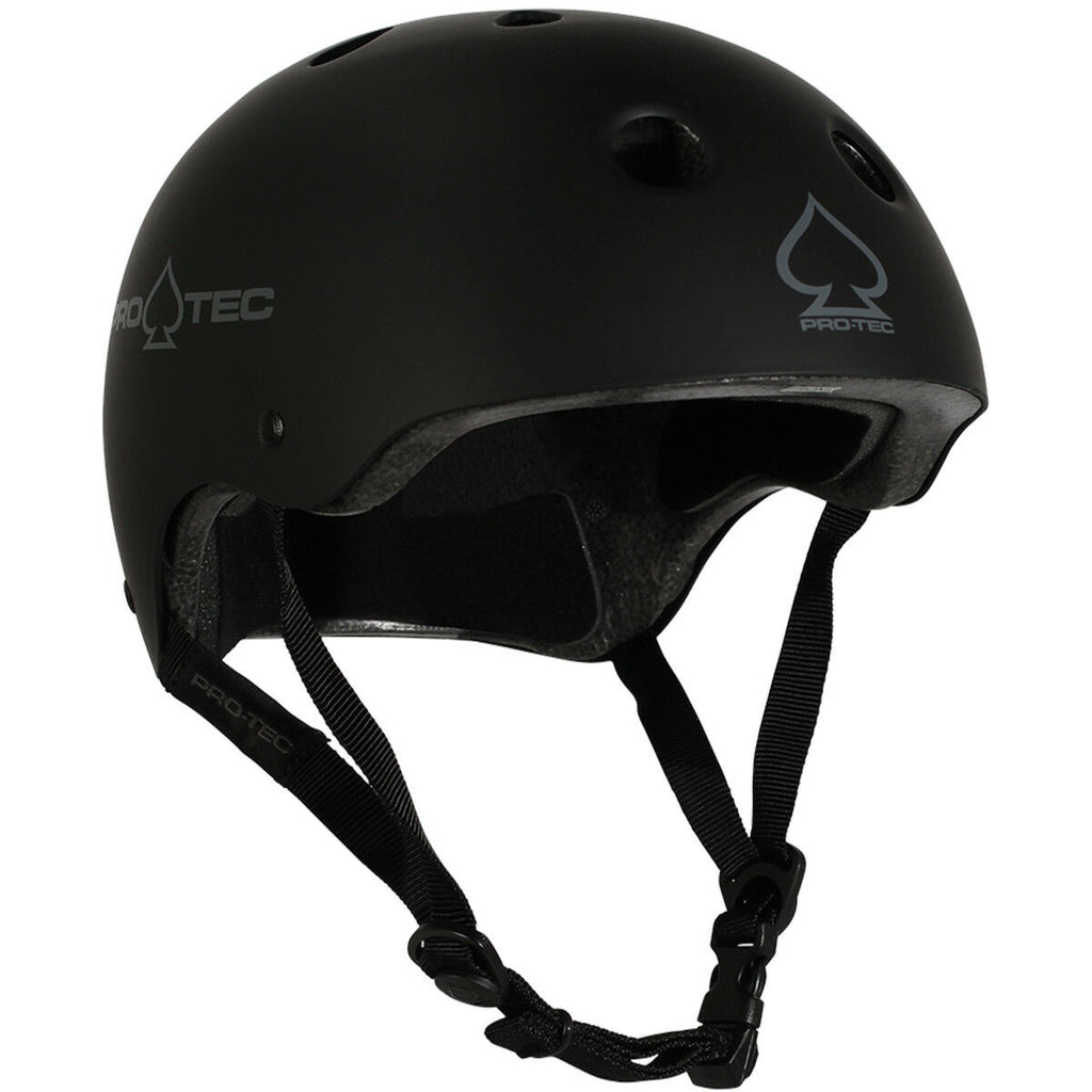 Pro-Tec Helmet Classic Certified Matte Black Skateboard / Bike Protec Lid